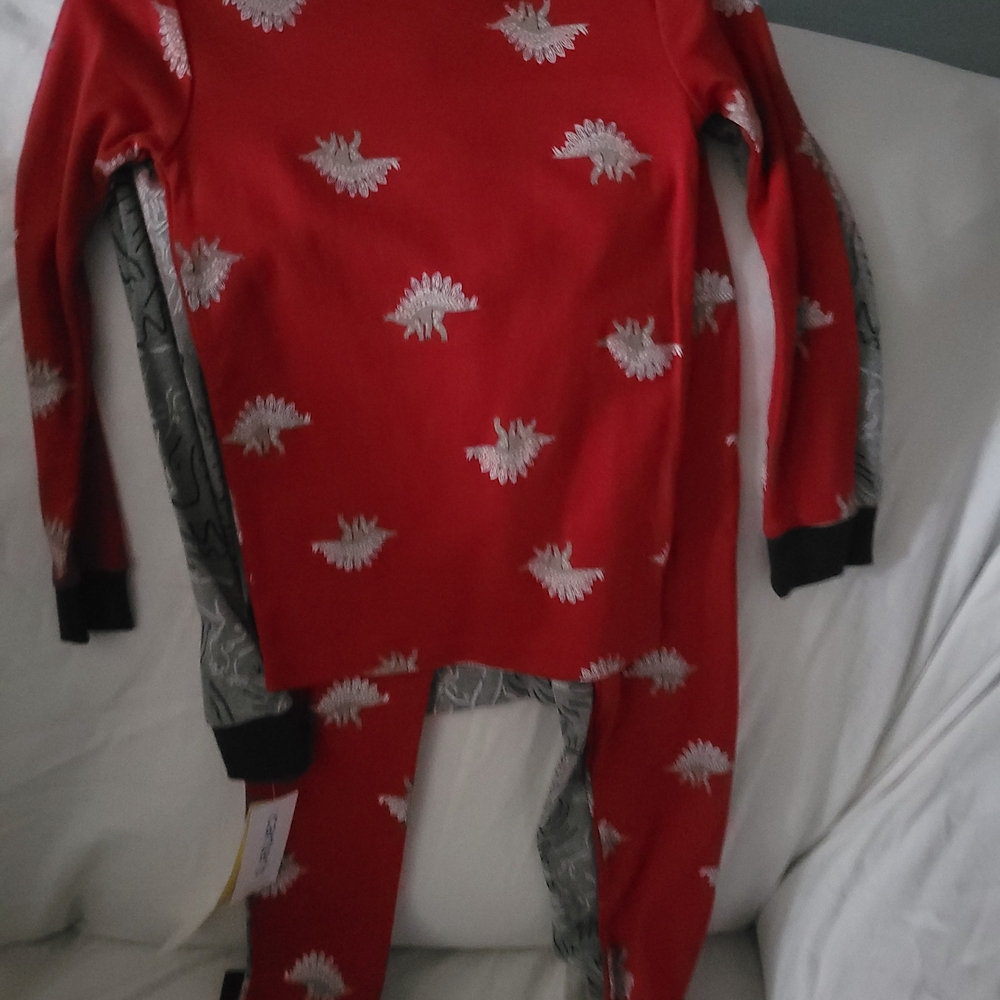 Gray Patterned Pajama Set - Picture 4 of 5